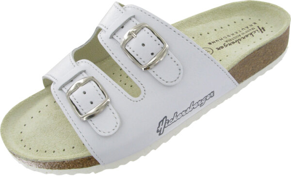 Pantolette Damen Kräuter 0651 weiß Leder