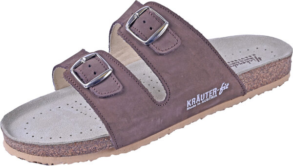 Pantolette Herren Kräuter 0621 d.braun Nubuk