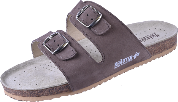 Pantolette Herren Kräuter 0621 taupe Nubuk