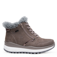Comfort Stieflette Damen Lammfell grau
