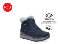 Comfort Stieflette Damen Lammfell blau