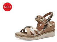 Tamaris Keil- & Plateausandalen Tan Comb
