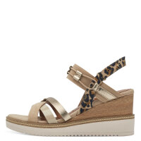 Tamaris Keil- & Plateausandalen Tan Comb