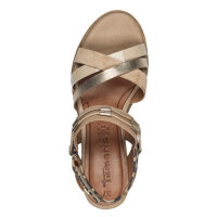 Tamaris Keil- & Plateausandalen Tan Comb