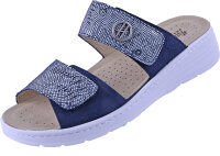 Pantolette Napoli 2530 blau Velour komb.  40