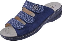 Pantolette Milano 2126 blau Velour komb. 39