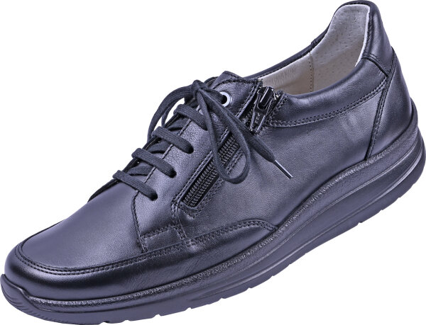 Sneaker Walking 9371 schwarz Leder