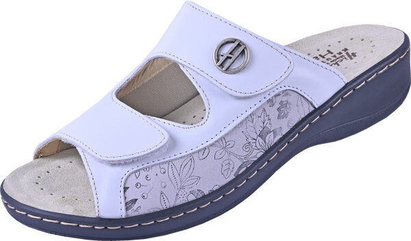 Pantolette Vario Hallux 2856 weiß Leder komb.