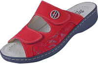Pantolette Vario Hallux 2856 rot Nubuk komb.