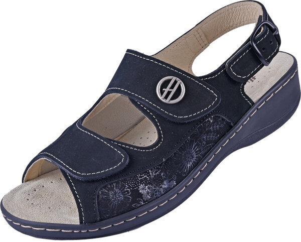 Sandalette Vario Hallux 2857 schwarz Nubuk komb. 36
