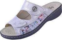 Pantolette Vario Hallux 2856 silber Leder komb.