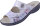 Pantolette Vario Hallux 2856 silber Leder komb.