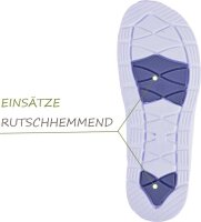 Pantolette Rimini 2631 grau Velour komb.