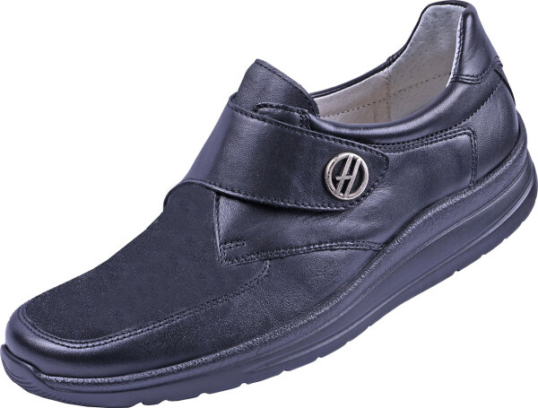 Halbschuh Walking 9372  schwarz Leder