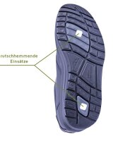 Halbschuh Walking 9372  schwarz Leder komb.