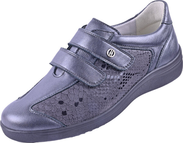 Halbschuh Comfort 9560 platin Leder komb.