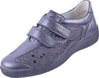 Halbschuh Comfort 9560 platin Leder komb.