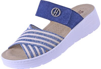 Pantolette Rimini 2631 blau Velour komb.