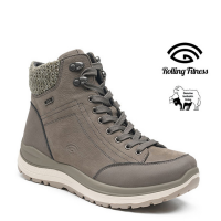 Comfort Stieflette Damen Lammfell grau