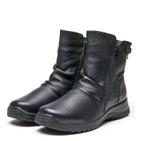 Comfort Stieflette Damen Softnappa schwarz