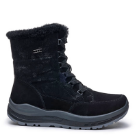 Comfort Stieflette Damen Lammfell schwarz