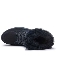 Comfort Stieflette Damen Lammfell schwarz