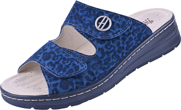 Pantolette Napoli 2520 blau Leopard