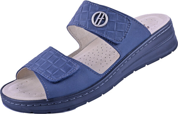Pantolette Napoli 2530 d.blau Leder komb.