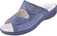Pantolette Vario Hallux 2856 grau Leder komb.