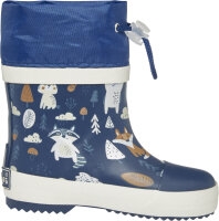 Playshoes Gummistiefel Wald gefüttert marine