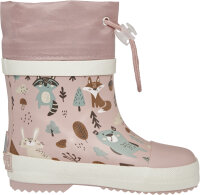 Playshoes Gummistiefel Wald gefüttert rosa