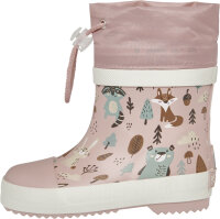 Playshoes Gummistiefel Wald gefüttert rosa