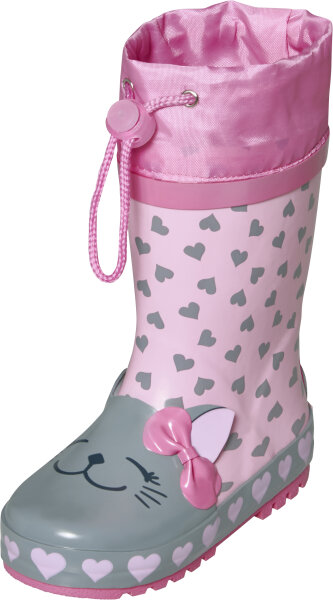 Playshoes Gummistiefel Katze rosa