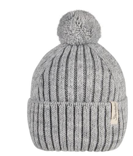 Sterntaler Bommelmütze silber/melange