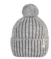 Sterntaler Bommelmütze silber/melange