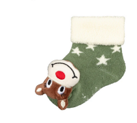 Sterntaler Baby Rasselsocken Weihnacht eukalyptus