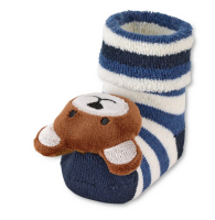 Sterntaler Baby Rasselsocken Bär marine