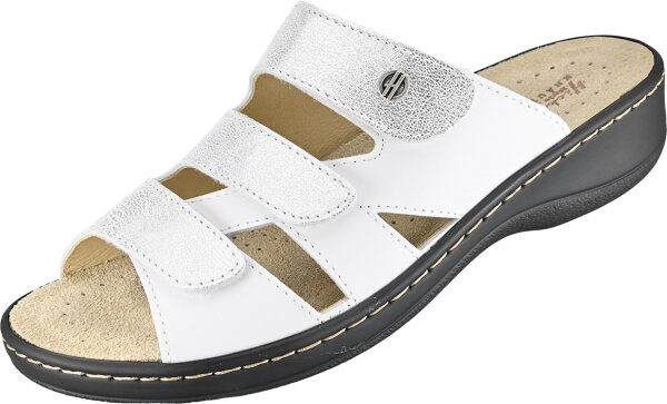 Pantolette Vario 5111 weiß Leder komb.
