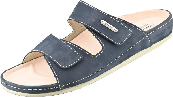 Pantolette Motviertler 4661d.blau Nubuk