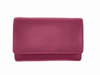 Klappenbörse Secretcards Kalbleder violettrot