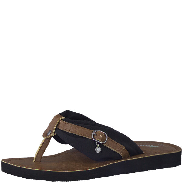 Tamaris Zehensteg black/creme