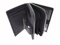 Zippbörse Ausweisfach Kalbleder schwarz