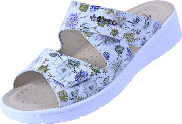 Pantolette Napoli 2521 grün Flowery