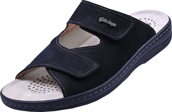 Pantoletten Herren Hallux 0753 schwarz Nubuk 41