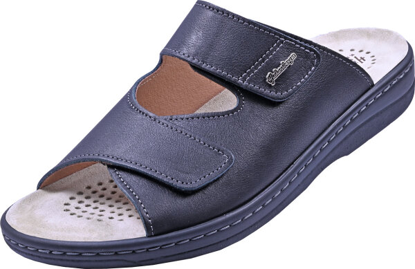 Pantoletten Herren 0750 schwarz Leder 43