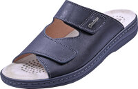 Pantoletten Herren 0750 schwarz Leder 43